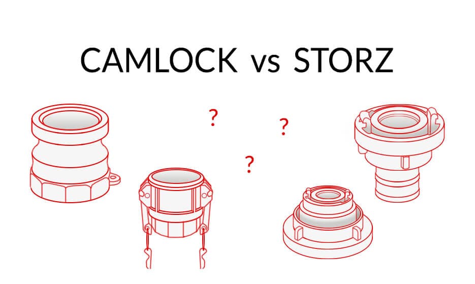 Main image for the article about the comparison of Camlock couplings and Storz couplings