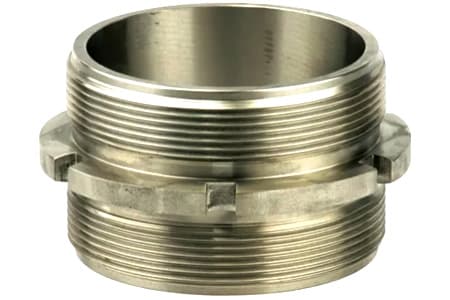 DOUBLE NIPPLE MALE THREAD FITTING FLAT FACE STAINLESS STEEL SS 316 INPART24