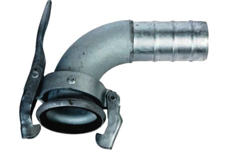 PERROT C80 FEMALE PART ELBOW 90 DEGREES WITH LEVER ORING ENDED BY HOSE TAIL INPART24