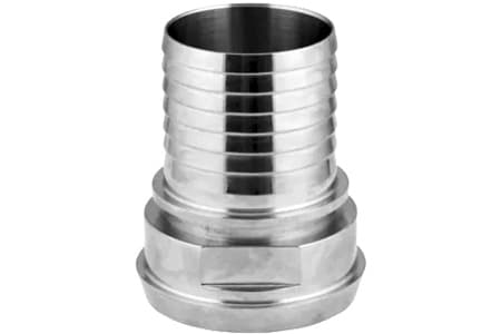 HYGIENIC COUPLING DIN 11851 FEMALE WITH HOSE TAIL WITH CONE FOR NUT SS 316 INPART24