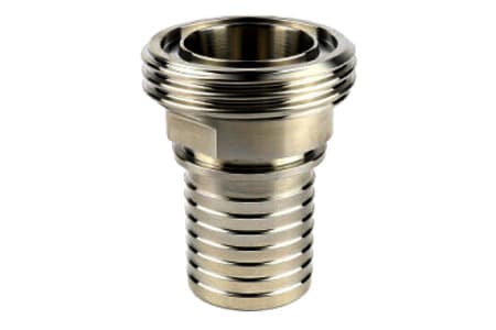 SMS 1145 FOOD COUPLING WITH MALE THREAD AND HOSE TAIL STAINLESS STEEL 316 INPART24