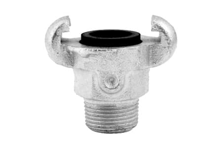 CLAW COUPLING KAG WITH MALE THREAD GALVANIZED IRON INPART24