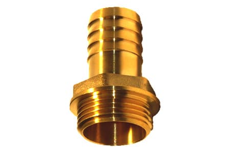 HOSE BARB FITTING WITH MALE THREAD FROM BRASS INPART24