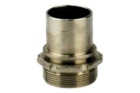 HOSE FITTING WITH MALE THREAD BSP AND SMOOTH HOSE TAIL FOS SAFETY CLAMPS STAINLESS STEEL SS 316 VSL INPART24