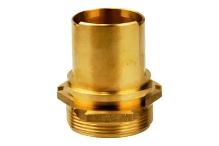 HOSE FITTING WITH MALE THREAD BSP AND SMOOTH HOSE TAIL FOR SAFETY CLAMPS BRASS VSL INPART24