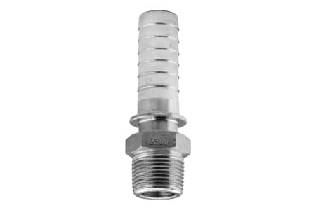 STEAM COUPLING WITH MALE THREAD AND HOSETAIL GALVANIZED STEEL INPART24