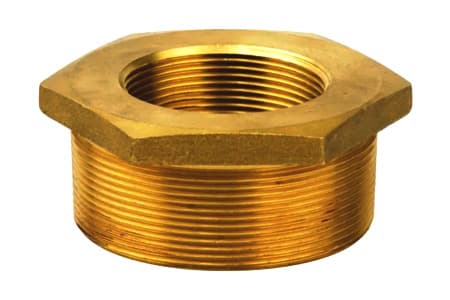 REDUCING COUPLING TW FEMALE THREAD ON MALE THREAD BSP BRASS INPART24