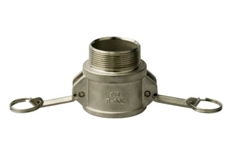 CAMLOCK TYPE B FEMALE PART WITH MALE THREAD STAINLESS STEEL 316 INPART24