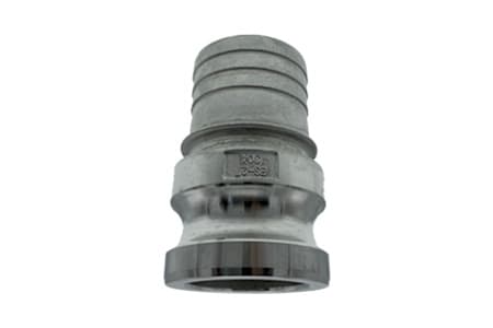 CAMLOCK TYPE ES MALE PART WITH RIBBED HOSE TAIL FOR SAFETY CLAMPS AISI 304 INPART24