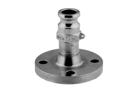 CAMLOCK TYPE FLA MALE PART WITH FIXED FLANGE EN 1092 STAINLESS STEEL AISI 316 INPART24