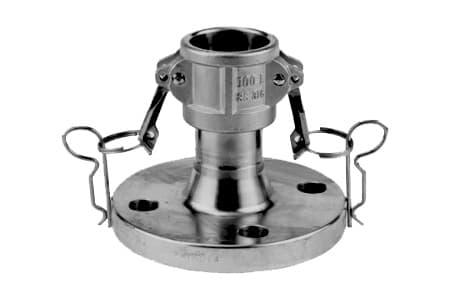 CAMLOCK TYPE FLB FEMALE PART WITH FIXED FLANGE EN 1092 STAINLESS STEEL AISI 316 INPART24