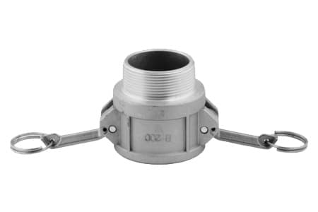 CAMLOCK TYPE B FEMALE PART WITH MALE THREAD ALUMINIUM INPART24