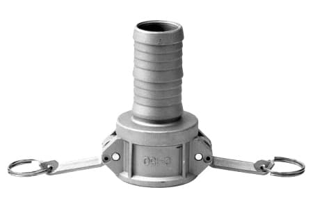 CAMLOCK TYPE C FEMALE PART WITH HOSE TAIL CORRUGATED ALUMINIUM INPART24