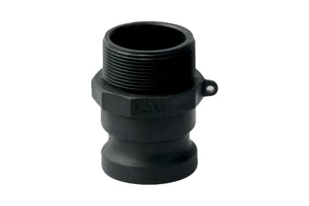 CAMLOCK TYPE F MALE PART WITH MALE THREAD BSP POLYPROPYLENE MATERIAL INPART24