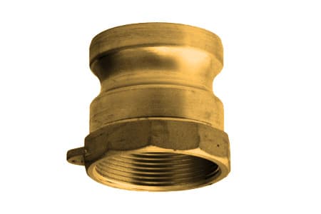 CAMLOCK TYPE A MALE PART WITH FEMALE THREAD BRASS MATERIAL INPART24