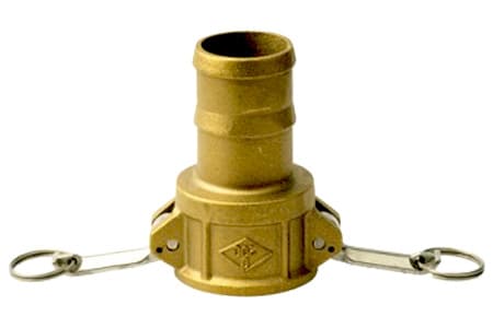 CAMLOCK TYPE C FEMALE PART WITH HOSE TAIL FROM BRASS MATERIAL INPART24